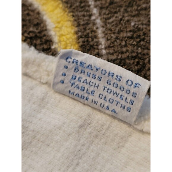 Vintage California Hand Prints Terry Tablecloth Roosters READ - Picture 6 of 10